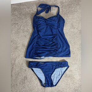 Maternity Pea in the Pod Tankini maternity bathing suit halter two piece medium